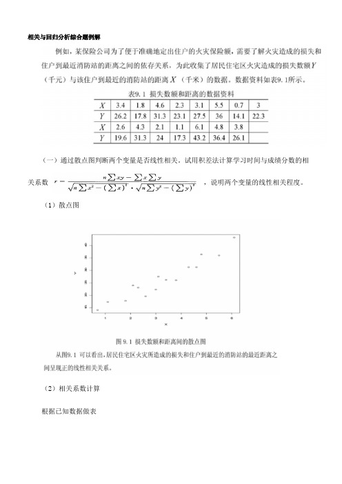 相关与回归分析综合题解题举例