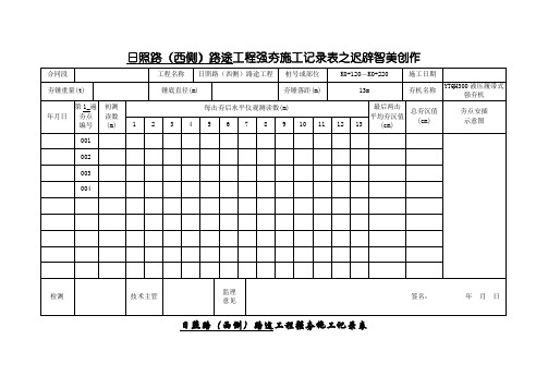 强夯施工记录表