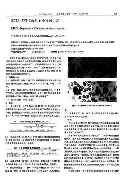 EDTA依赖性假性血小板减少症