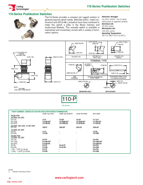 110-P;110-SP;112-P;110-SPM-OFF;中文规格书,Datasheet资料