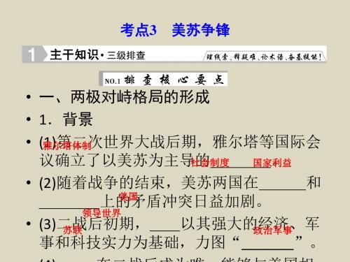 2016届高三历史(人民版)一轮复习课件专题五《解放人类的阳光大道和当今世界政治格局的多极化趋势》5-3