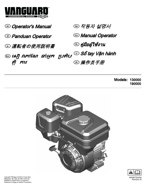 百力通公司发动机使用和保养说明书