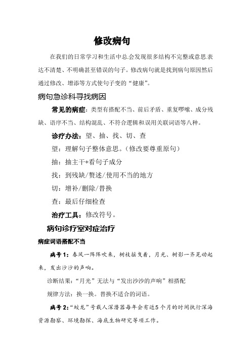 小学语文历年小升初语文试卷知识点分析与高频考点讲解(句子专题)3