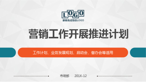 营销工作开展推进计划工作计划业务发展规划工作推进会商务PPT模板