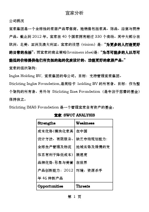 IKEASWOT简要分析