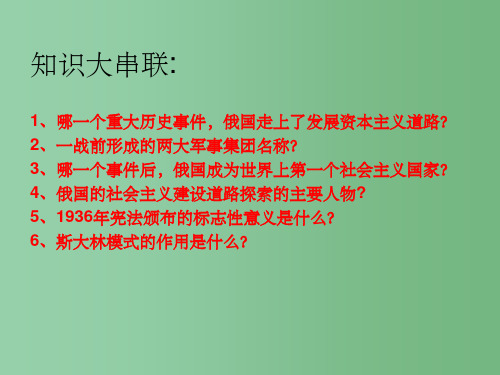 初中历史第五单元《社会主义国家的改革和演变》课件