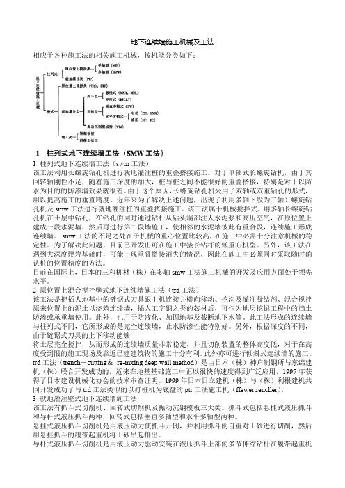 地下连续墙施工机械及工法