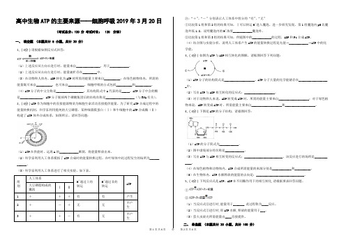 高中生物ATP的主要来源──细胞呼吸