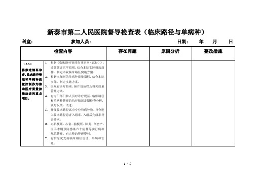 临床路径督导检查1