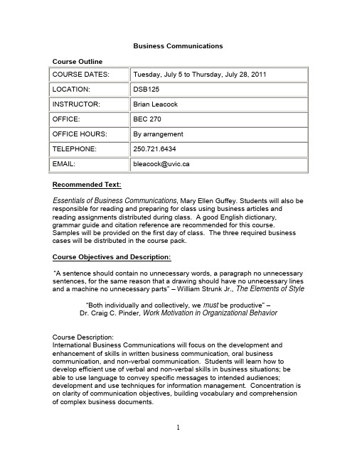 ISIBM 2011 Course Description july