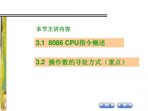 第3章 8086(8088)CPU指令系统