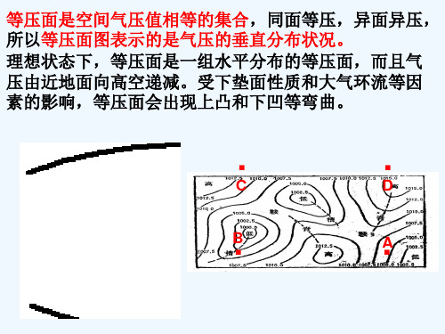 等压面图和等压线图的判读