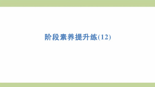 苏教版六年级上册数学 阶段提升练习(12) 知识点梳理重点题型练习课件