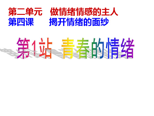 4-1 青春的情绪 课件-22-23学年部编版道德与法治七年级下册