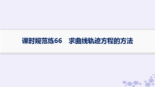 适用于新高考新教材备战2025届高考数学一轮总复习第9章平面解析几何课时规范练66求曲线轨迹方程的方