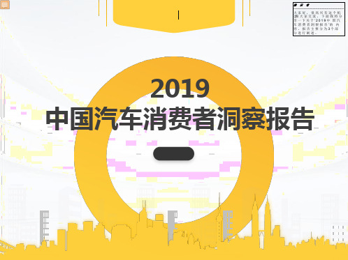 2019中国汽车消费者洞察报告