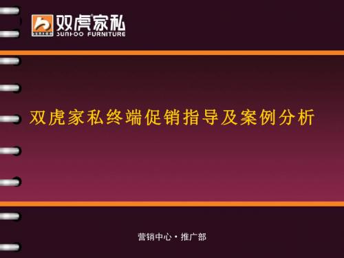 促销活动策略指导及案例分析