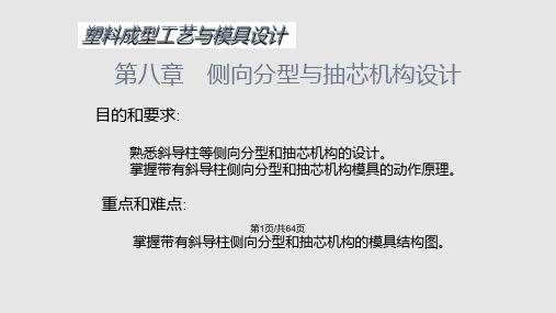 模具设计斜导柱侧向分型与抽芯机构设计PPT课件