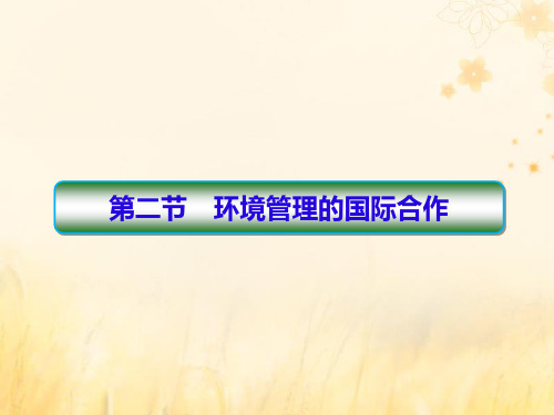 2019_2020学年高中地理第5章环境管理及公众参与5_2环境管理的国际合作课件新人教版选修6