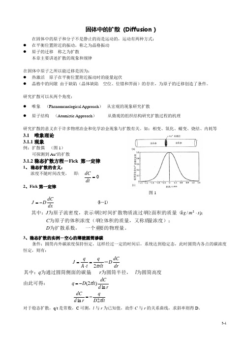 材料学基础-固体中的扩散 (Diffusion)