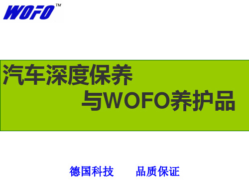 WOFO汽车润滑系统培训教材PPT课件