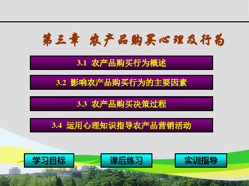 第三章 农产品需求心理及行为