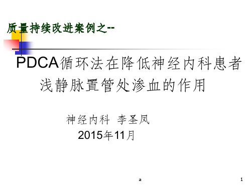 静脉留置针PDCA