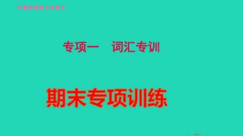 七年级英语下册期末专项训练一词汇专训习题pptx课件新版牛津深圳版