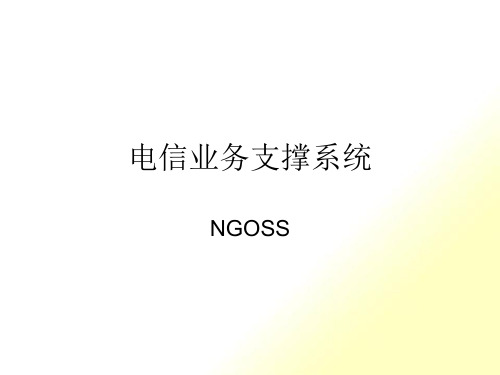 电信业务支撑系统NGOSS