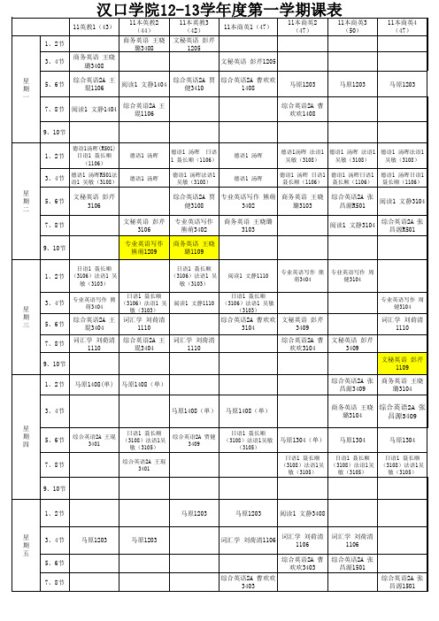 12-13-1外语学院总课表