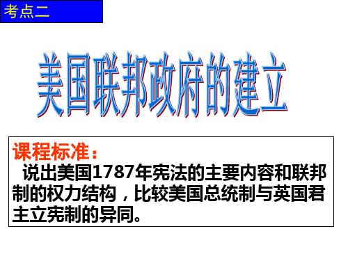 复习课件:美国联邦政府的成立 - 副本