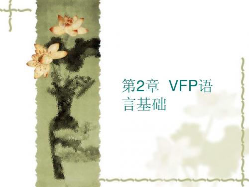 第2章 VFP 6.0 语言基础(1)