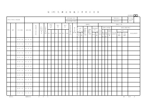 钻(冲)孔灌注桩施工资料汇总表GD2301021