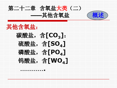 第22章  含氧盐大类(