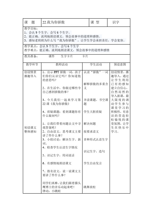 语文人教版二年级下册22、我为你骄傲