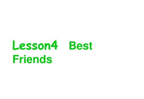 冀教版八年级英语上册  Unit 1 Lesson 4 《Best Friends》(共18张PPT)