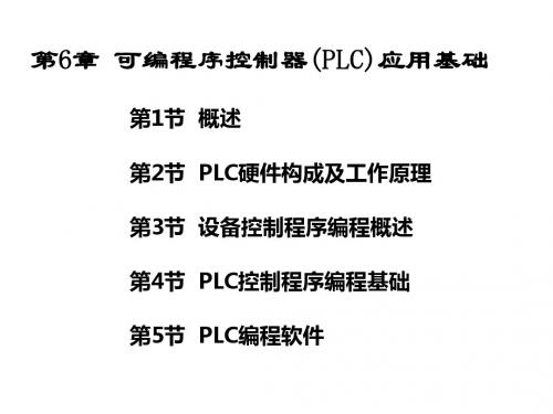 第6章可编程序控制器PLC应用基础