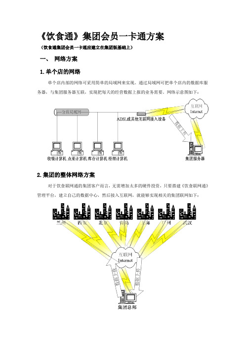 饮食通集团会员一卡通方案