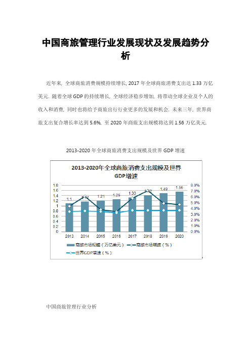 中国商旅管理行业发展现状及发展趋势分析