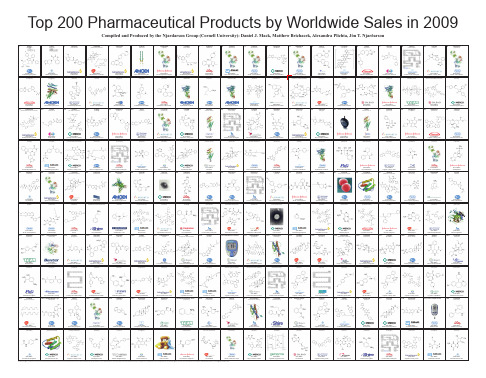 2009年全球销售额前200位药物