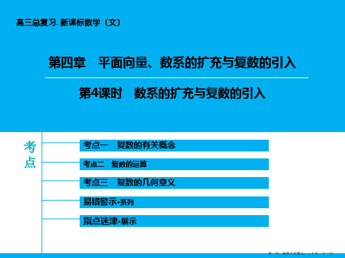 2016届高三数学(北师大版)一轮复习课件：第4章-第4课时 数系的扩充与复数的引入