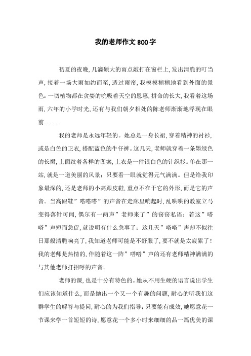 我的老师作文800字_3