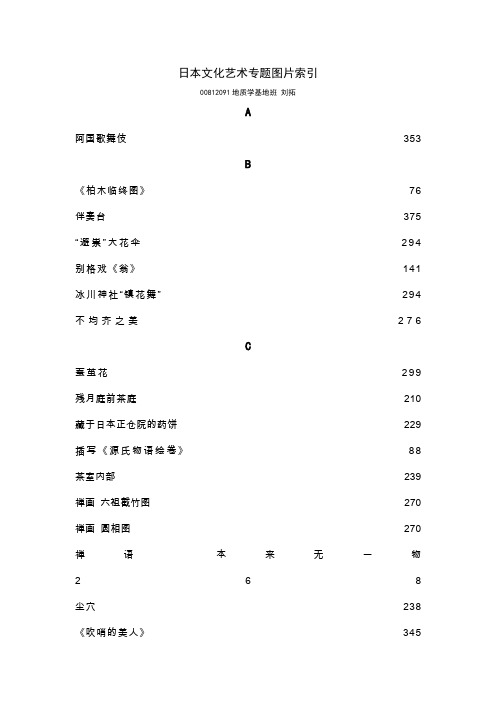 日本文化艺术专题图片索引