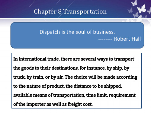 Chapter 8 Transportation