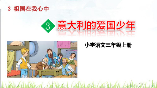 小学三年级语文课件 意大利的爱国少年