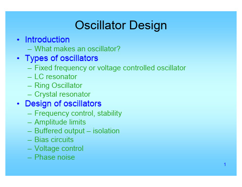 VCO Oscillator Design