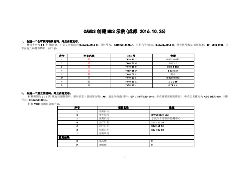 CAMDS培训示例(初级)