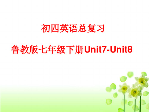 七年级英语下册7-8单元复习精讲课件