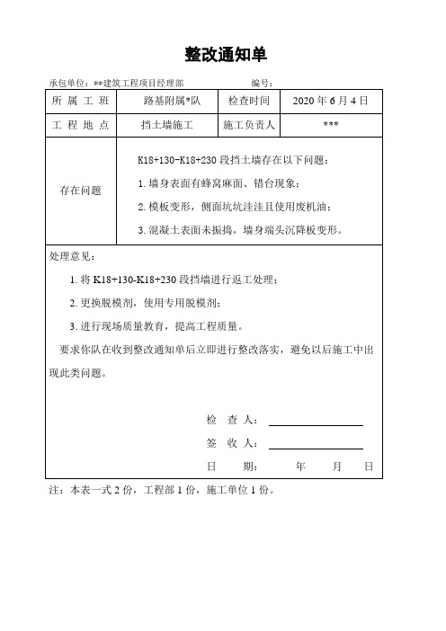 整改通知单(1)