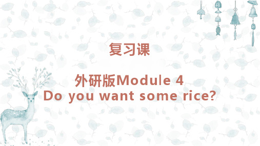 2021-2022学年外研版(三起)英语四年级上册Module 4  复习课件